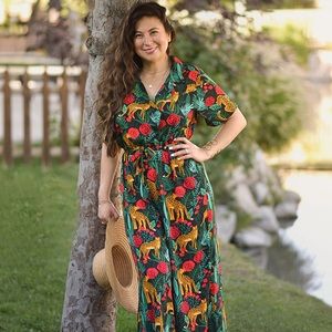 America & Beyond Jaguar Paradise Jumpsuit NWT